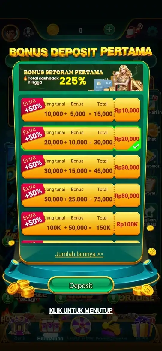 99RP bonus deposit pertama 225%